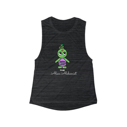 The Alien Alchemist - Women's Flowy Scoop Muscle Tank