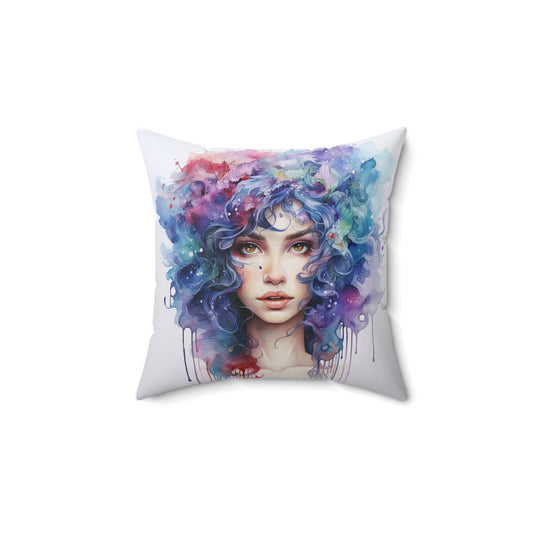 Galaxy Goddess - Spun Polyester Square Pillow