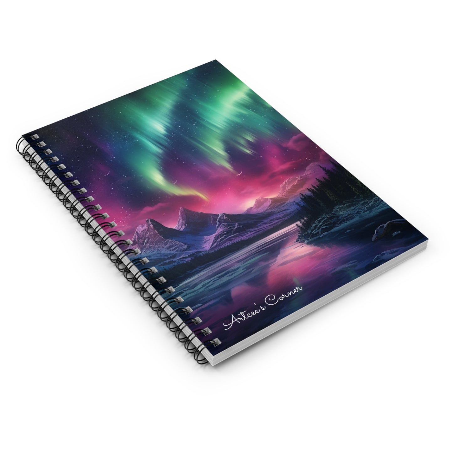 "Northern Lights" - Spiral Notebook - Ruled Line