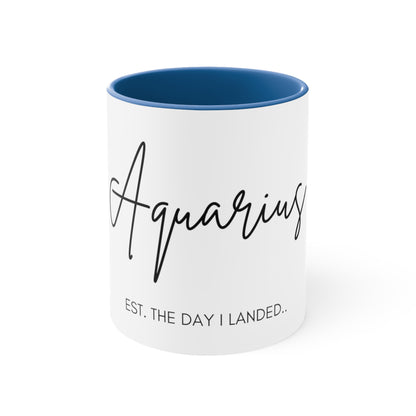 Aquarius Accent Coffee Mug, 11oz