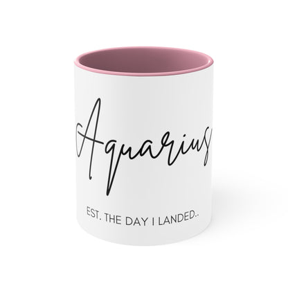 Aquarius Accent Coffee Mug, 11oz