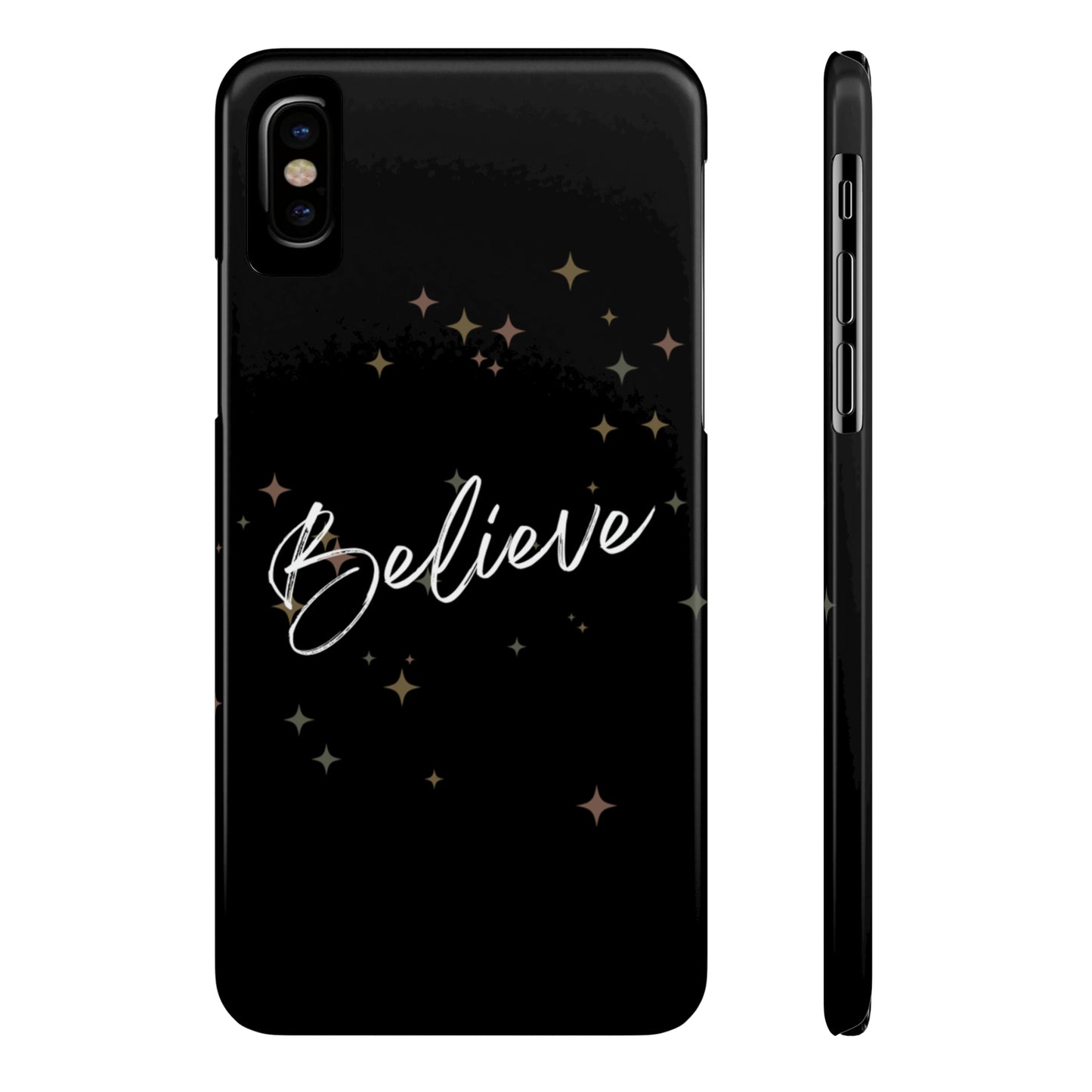 Believe - Slim Phone Case/Blk