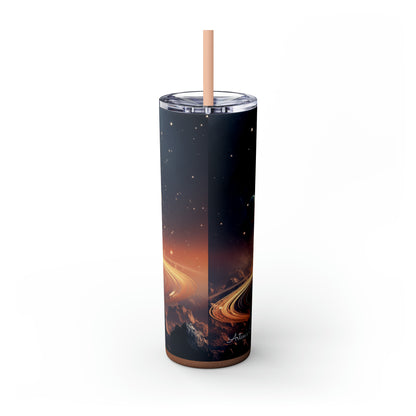Saturn Day Morning - Skinny Tumbler with Straw, 20oz