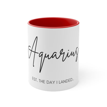 Aquarius Accent Coffee Mug, 11oz