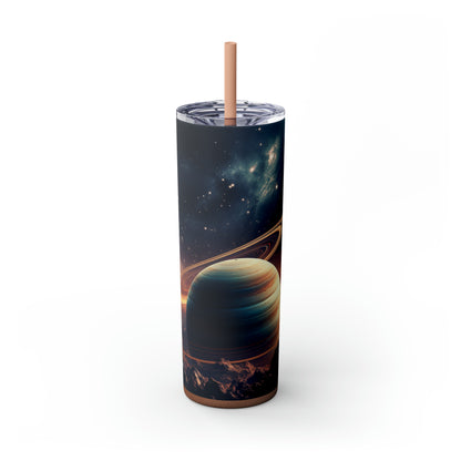 Saturn Day Morning - Skinny Tumbler with Straw, 20oz