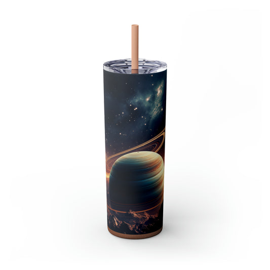 Saturn Day Morning - Skinny Tumbler with Straw, 20oz