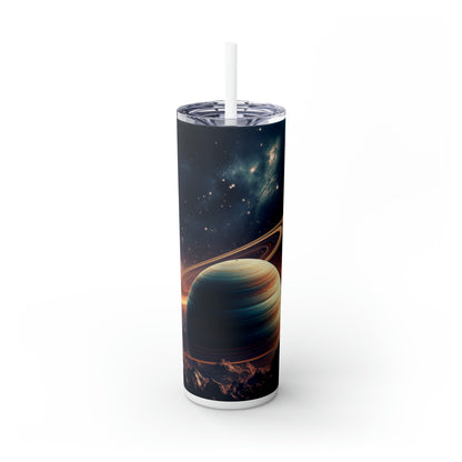 Saturn Day Morning - Skinny Tumbler with Straw, 20oz