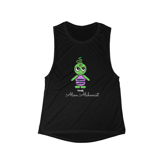 The Alien Alchemist - Women's Flowy Scoop Muscle Tank