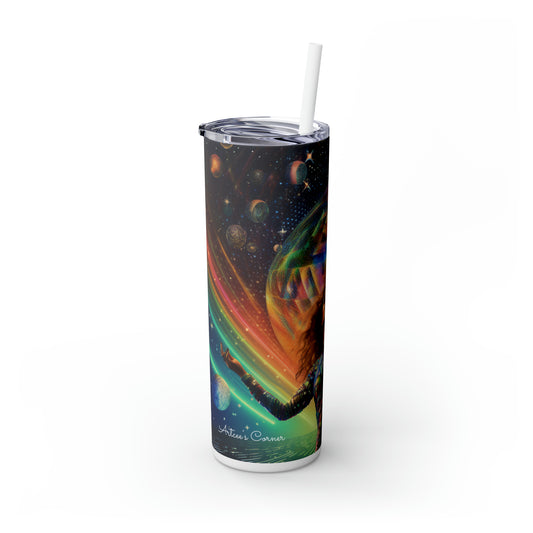 Disco Star - Skinny Tumbler with Straw, 20oz