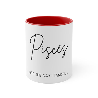 Pisces Accent Coffee Mug, 11oz