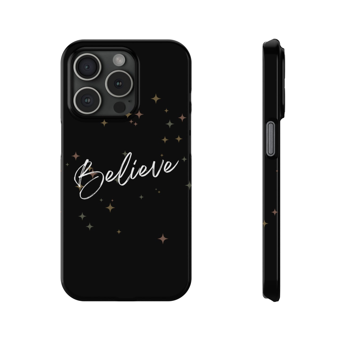 Believe - Slim Phone Case/Blk