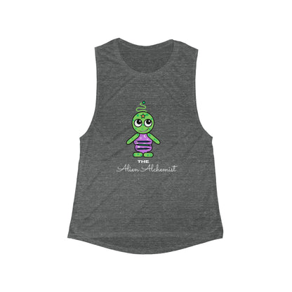 The Alien Alchemist - Women's Flowy Scoop Muscle Tank