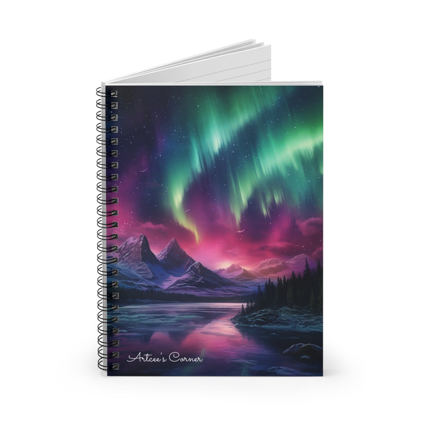 "Northern Lights" - Spiral Notebook - Ruled Line