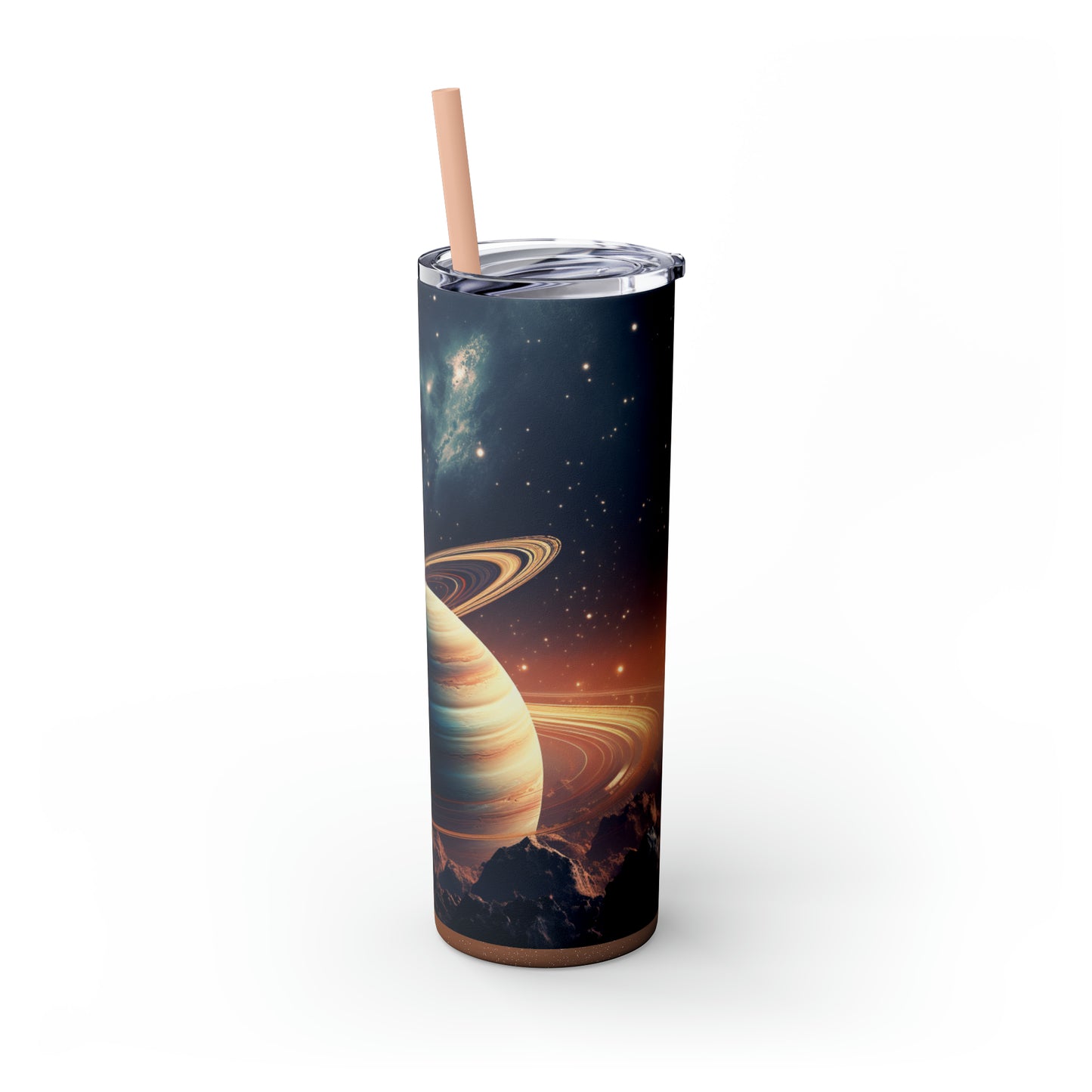 Saturn Day Morning - Skinny Tumbler with Straw, 20oz